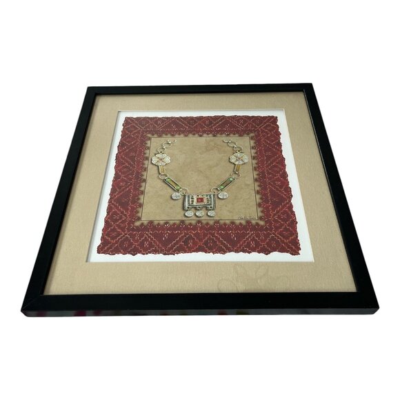 Chariklia Zarris Framed Art Print – Ethnic Style Necklace Design – 21.5” - Picture 2 of 8